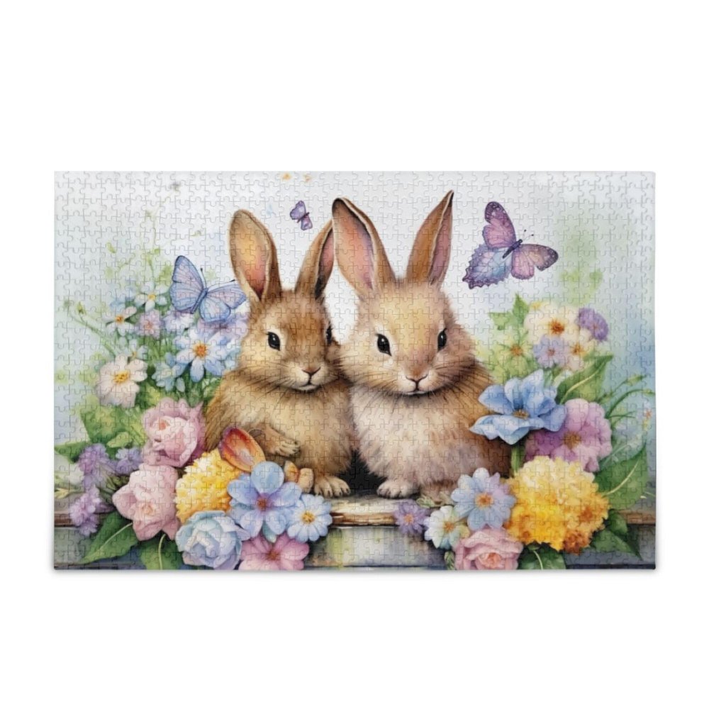 Happy Easter Bunny Rabbit Jigsaw Puzzles 500 Pieces Games Educational Gift Home Decor for Adults S0400672