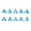 Remote Control Car Propeller and personally constructed Toy Propeller , 10Pcs 50mm 3 Blade ABS Propellers , Car Model Accessories Compact Design for personally constructed Car for models (blue) view 1