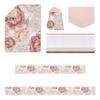 Sweet Jojo Designs Blush Pink Boho Shabby Chic Floral Girl Baby Crib Bedding Set Infant Nursery Room BreathableBaby Breathable Mesh Crib Liner Blanket Fitted Sheet Skirt 6p Ivory Bohemian Watercolor view 2
