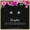 Daughter Gifts from Mom Dad  Gift for Adult Daughter  Daughter Birthday Card and Jewelry  Christmas Gifts for Women Teenage Girl  Crystal Starburst Earrings 14k Gold view 3