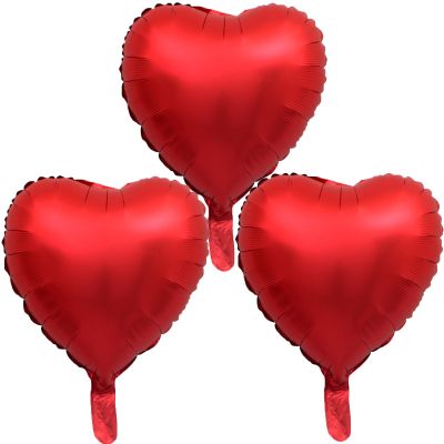 HADCKJA Valentines Balloons Love Balloons Red Heart Shape Foil Balloons for Valentine's Day Party Decorations Valentines Day Anniversary Wedding Valentines Decorations Decor Supplies 3pcs