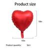 HADCKJA Valentines Balloons Love Balloons Red Heart Shape Foil Balloons for Valentine's Day Party Decorations Valentines Day Anniversary Wedding Valentines Decorations Decor Supplies 3pcs view 2