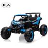 24V Ride On Car for Kids w/Remote Control, Battery Powered Off-Road UTV, 400W Motors,19" Spacious Seat, 4 Shock Absorbers, 4.5 Mph Max Speed, Music, LED Lights, Electric Car for Big Kids, Blue view 1