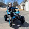 24V Ride On Car for Kids w/Remote Control, Battery Powered Off-Road UTV, 400W Motors,19" Spacious Seat, 4 Shock Absorbers, 4.5 Mph Max Speed, Music, LED Lights, Electric Car for Big Kids, Blue view 2