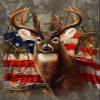 1000 Pieces Jigsaw Puzzle for Adults,American Flag Deer Wood Jigsaw Puzzle,Brain Challenge Educational Game Relaxation Pastime Entertainment Activity Decorative Puzzle view 1