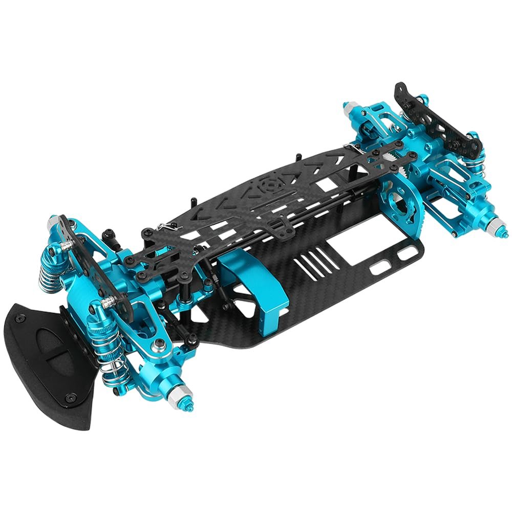 RZXYLRC New Version Metal Shaft Drive 1/10 RC Touring Car Chassis Frame Body Kit for TT01 TT01E Upgrades (Blue)