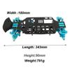 RZXYLRC New Version Metal Shaft Drive 1/10 RC Touring Car Chassis Frame Body Kit for TT01 TT01E Upgrades (Blue) view 2