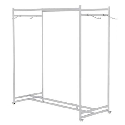 Coat Rack Stand Clothes Rack Stand, Garment Racks, Clothing Store Retail Display Racks, Home Bathroom Bedroom Storage Holder, Dress Suit Pants Organizer ( Color : Silver-C , Size : 120x50x130CM/47.25x
