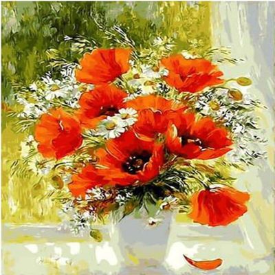 500 Piece Jigsaw Puzzles for Adults, Red Poppy Flowers Plant Wooden Jigsaw Puzzle Challenging Educational Fun Family Activities Games Toys Gifts for Home Decor