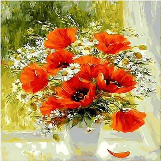 500 Piece Jigsaw Puzzles for Adults, Red Poppy Flowers Plant Wooden Jigsaw Puzzle Challenging Educational Fun Family Activities Games Toys Gifts for Home Decor