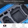 Lykus Titan MM410 Waterproof Hard Case for DJI Mini 4 Pro/Mini 3/Pro and RC2/RC/RC-N2/N1, Blue with Shoulder Strap, Support 7 batteries and RC lanyard [CASE ONLY] view 4