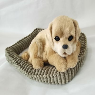 PawFection Pets Golden Retriever Dog, Realistic, Lifelike Stuffed Interactive Nodding Pet Toy, Companion Pet Puppy with 100% Handcrafted Synthetic Fur