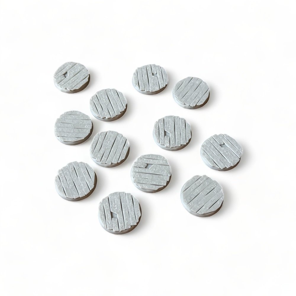 25mm Wooden Plank Bases (x20 Pieces), Stands for Tabletop 28mm Miniatures SAGA, Wargame, Produced by Tofer's Miniatures