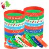INEARZ Printed Cartoon Pattern Rubber Wristband Holiday Party Gift Christmas Silicone Bracelet view 2