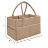 Runsabay-Diaper Caddy Organizer for Diaper Station, Great Gift for Newborn Baby Essentials, Newborn Baby Must Haves, Car Basket for Baby Diapers and Wipes, Baby Basket with Handles (Khaki, Large) view 2