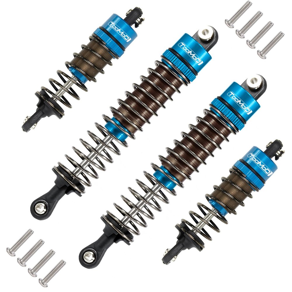 TOOMOD 1/10 70MM 95MM RC Oil filled Shock Absorbers kit for Tamiya TT-02B DT-02 DT-03 1/10 Buggy Car Upgrades Parts (Blue)