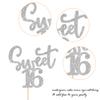 1 Pack Sweet 16 Cake Topper Glitter Teenager 16th Birthday Cake Pick for Cheers to 16 Years Old Sweet 16 Happy 16th Birthday Party Cake Decorations Supplies Silver view 3