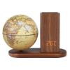 Globo Terrqueo 13cm/5'' Mini World Globe W/Electronic Clock & Pen Holder Illuminated Globe Night Light Rechargeable Light Up Globe, Touch Switch Teaching Easy-Read view 1