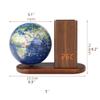 Globo Terrqueo 13cm/5'' Mini World Globe W/Electronic Clock & Pen Holder Illuminated Globe Night Light Rechargeable Light Up Globe, Touch Switch Teaching Easy-Read view 2