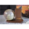 Globo Terrqueo 13cm/5'' Mini World Globe W/Electronic Clock & Pen Holder Illuminated Globe Night Light Rechargeable Light Up Globe, Touch Switch Teaching Easy-Read view 4