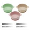 PandaEar 3 Pack Baby Bowls with Suction| Stay Put Silicone Food Bowl for Babies Kids Toddlers Infants| Food Grade Soft Safe BPA-Free Silicone (Pink Green Light Tan) view 2