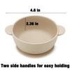 PandaEar 3 Pack Baby Bowls with Suction| Stay Put Silicone Food Bowl for Babies Kids Toddlers Infants| Food Grade Soft Safe BPA-Free Silicone (Pink Green Light Tan) view 4