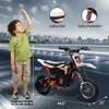 24V Kids Electric Dirt Bike 250W Motor Off-Road Motorcycle, 13.6MPH Fast Speed Powerful Motorcycle for Kids, Electric Mini Bike with Twist Grip Throttle, Leather Seat, Metal Suspension, Rubber Tires view 4