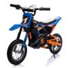 24V Kids Electric Dirt Bike 250W Motor Off-Road Motorcycle, 13.6MPH Fast Speed Powerful Motorcycle for Kids, Electric Mini Bike with Twist Grip Throttle, Leather Seat, Metal Suspension, Rubber Tires view 1