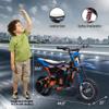 24V Kids Electric Dirt Bike 250W Motor Off-Road Motorcycle, 13.6MPH Fast Speed Powerful Motorcycle for Kids, Electric Mini Bike with Twist Grip Throttle, Leather Seat, Metal Suspension, Rubber Tires view 4