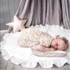 Apioiqa Soft Cotton Baby Rug White Baby Round Play Rug for Floor Washbale Crawling Mats Ruffled Tummy Time Mat Nursery Rug for Kids Children Toddlers White view 1