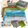 10 DND Game Mats and a lot More - Includes 6 Dungeons & Dragons Board Game Battle Maps (1" Square Grid), Huge Size 22x26-4 3D Battle Arenas, 140+ Reusable Stickers, 4 Markers & Eraser, by EverGame view 1