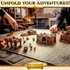 10 DND Game Mats and a lot More - Includes 6 Dungeons & Dragons Board Game Battle Maps (1" Square Grid), Huge Size 22x26-4 3D Battle Arenas, 140+ Reusable Stickers, 4 Markers & Eraser, by EverGame view 3