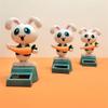 Solar Dancing Rabbit Toy Auto Cute Shaking Rabbit Holding Carrots Dashboard Ornament Cute Dancing Rabbit Doll Figure Gift for Car Office Desk Home Decor view 3