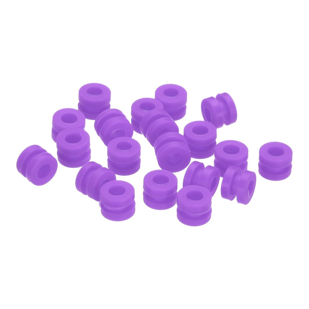 MECCANIXITY RC Anti Vibration Rubber Balls RC Rubber Damper Balls for RC F4 F7 Flight Controller Gimbal M3x4.6mm Shock Absorption Balls,RC Models DIY Drone Accessories,Pack of 20 (Purple)