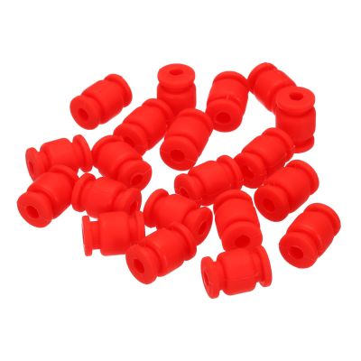 MECCANIXITY RC Anti Vibration Rubber Balls RC Rubber Damper Balls for RC F4 F7 Flight Controller Gimbal M3.5x13mm Shock Absorption Balls,RC Models DIY Drone Accessories(Red),Pack of 20