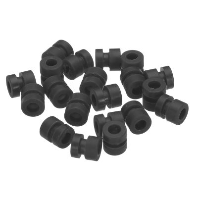 MECCANIXITY RC Anti Vibration Rubber Balls RC Rubber Damper Balls for RC F4 F7 Flight Controller Gimbal M3x6.6mm Shock Absorption Balls,RC Models DIY Drone Accessories(Black),Pack of 20