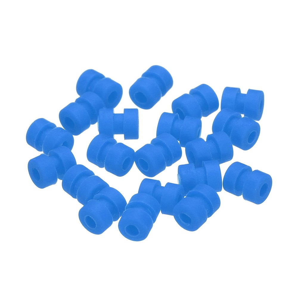 MECCANIXITY RC Anti Vibration Rubber Balls RC Rubber Damper Balls for RC F4 F7 Flight Controller Gimbal M2x5.6mm Shock Absorption Balls,RC Models DIY Drone Accessories(Blue),Pack of 20