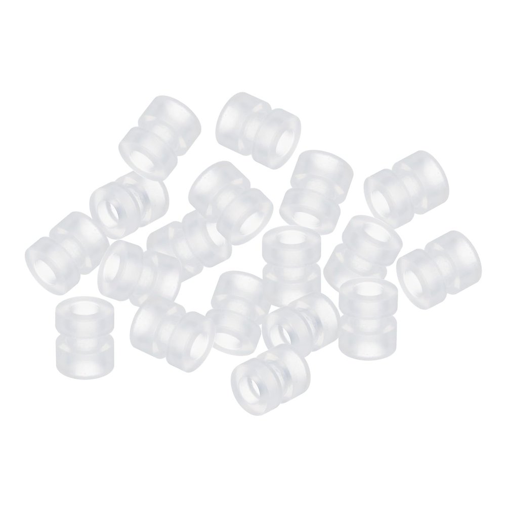MECCANIXITY RC Anti Vibration Rubber Balls RC Rubber Damper Balls for RC F4 F7 Flight Controller Gimbal M3x6.6mm Shock Absorption Balls,RC Models DIY Drone Accessories(Transparent),Pack of 20