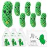 12 Set Crochet Pickle Gifts with Support Cards Bulk Positive Employee Appreciation Party Favors for Office Coworker Staff Employees Nurse Students Inspirational Cucumber (Classic) view 1