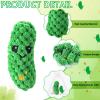 12 Set Crochet Pickle Gifts with Support Cards Bulk Positive Employee Appreciation Party Favors for Office Coworker Staff Employees Nurse Students Inspirational Cucumber (Classic) view 2