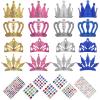 AHIER 23 Pieces Foam Crowns Set, DIY Party Princess Tiaras Crowns Make Your Crowns With Diamond Sticker (Style 3) view 1