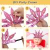 AHIER 23 Pieces Foam Crowns Set, DIY Party Princess Tiaras Crowns Make Your Crowns With Diamond Sticker (Style 3) view 4