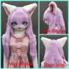 Rolamumu Fursuit kig Animal mask, Anime Style Animal Hood, Lolita Halloween Costume Headgear, Wearable Hood Party Disguise (Color : I) view 2