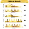 AHIER 33 Pieces Paper Crowns Set Paper Prince Princess Hats DIY Party Crowns Make Your Crown With Gem Number Letter Stickers view 3