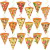 Qyeahkj 84Pcs Pizza Party Hanging Swirl Decorations Ceiling Whirl Hanging Decorations for Pizza Birthday Party Time Hanging Decor Party Streamers Party Supplies view 1