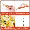 Qyeahkj 84Pcs Pizza Party Hanging Swirl Decorations Ceiling Whirl Hanging Decorations for Pizza Birthday Party Time Hanging Decor Party Streamers Party Supplies view 3