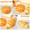 Foilswirl 5 Pcs Bread Stress Toy Soft Toast Bread Shape Toy Slow Rising Toy Anxiety Relief Food Toy for Kids Adult Tricky Funny Birthday Gifts Simulation Fake Food Stress Toy Balls(Style 1) view 4
