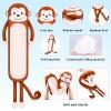 Achwishap Long Monkey Stuffed Animal Plush Toy,40 Kawaii Large Huggable Sleeping Monkey Plush Pillow,Soft Monkey Throw Body Pillow,Cute Plushies Cushion Doll Gifts for Kids Adults Birthday Valentines view 4