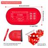 TMKEFFC 33" x 17" Mini Craps Table Mat With Two Dice - Portable Casino Non-Slip Rubber Tabletop Cover for Game Night, Home Entertainment, Party view 2