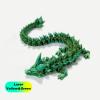 Addcean 3D Printed Dragon in Egg, Full Articulated Crystal Dragon With Egg, Home Office Decor Executive Desk Toys, Adults Fidget Toys for Autism/ADHD (Laser Yellow&Green, 12") view 3